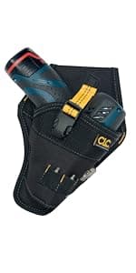 CLC Custom Leathercraft 5023 Deluxe Cordless Poly Drill Holster, Black