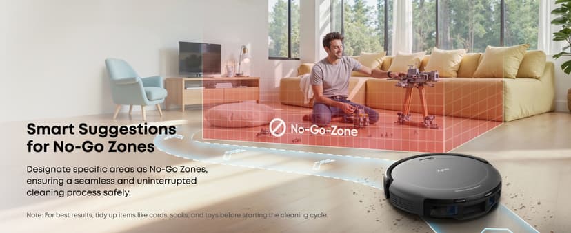 eufy Robot Vacuum C10 with Self Emptying Station, Up to 60 Days Hands Free Cleaning, Edge Expansion Brush, 4000Pa Powerful Suction, 2.85-Inch Ultra-Slim Body, Smart Mapping, Lidar Navigation