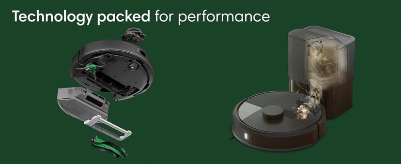 Roomba 105 Vac Robot Vacuum + AutoEmpty Dock - Self-Empties for 75 Days, Easy to use, Intense Power-Lifting Suction, LiDAR Navigation, Multi-Surface Cleaning, Cleans in Neat Rows, Works with Alexa