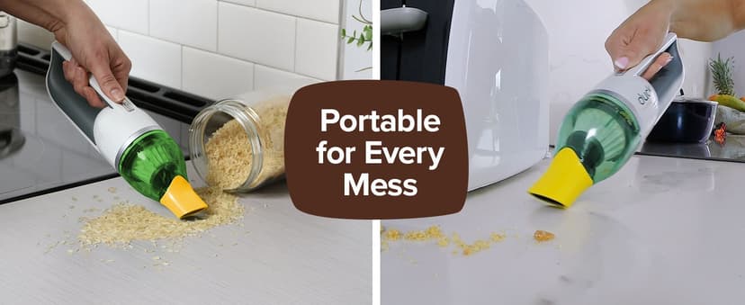 Duck Compact Cordless Vacuum by Horsepower, Ultra-Powerful, Strong Suction, AS-SEEN-ON-TV, Easy To Store, Rechargeable. Home, Auto, Pet Hair, Fits In Tiny Crevices, Includes Hose, Crevice Tool & Brush