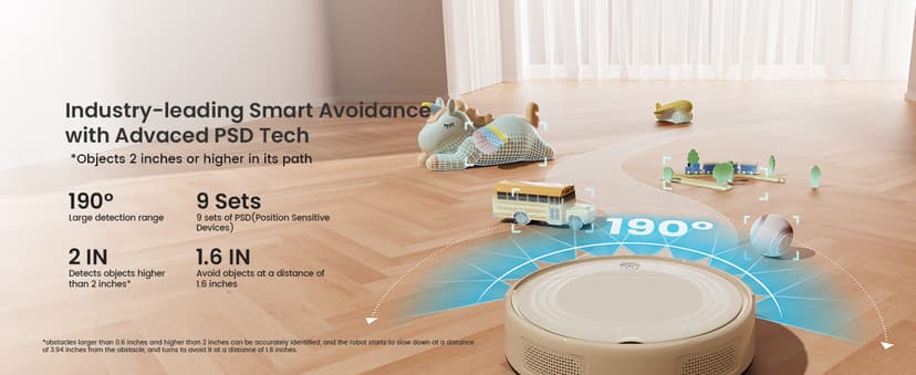 Lefant M310 Robot Vacuum Cleaner, 4500Pa Strong Suction with PreciSense Avoiding, Slim, Self-Charging, 160Mins Runtime, App/Wi-Fi/Alexa, Ideal for Pet Hair & Hard Floor Cleaning