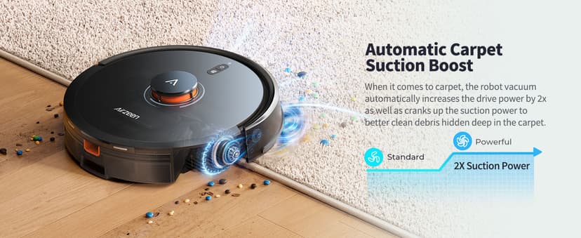 Robot Vacuum and Mop, Self-Emptying Robot Vacuum Cleaner with 5000Pa Suction, Laser Navigator with Smart Mapping Robotic Vacuums, 150Mins Runtime,Schedule,App Alexa Control for Carpet/Pet Hair,Q10 pro