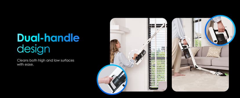 Tineco Pure ONE A50S Cordless Stick Vacuum Cleaner, 185W Suction,1L Larger Dustbin, 3DSense Power Brush, PureCyclone Tech, Easily Tackles Large Debris