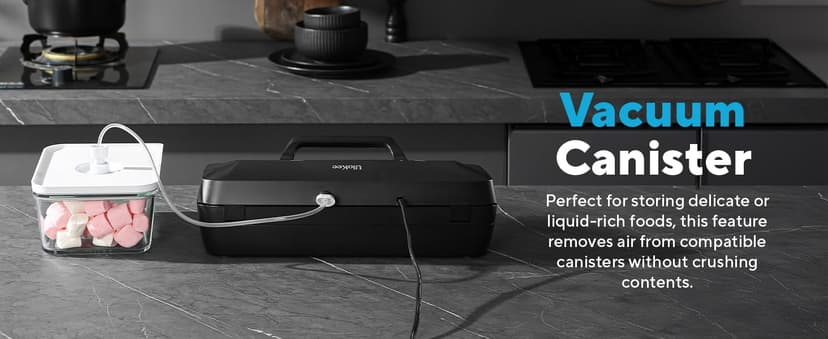 95Kpa Vacuum Sealer Machine for Food, 10-in-1 Presets with Sous Vide Mode, Double Heat Seal, Built-in Cutter & Bag Storage, Dry/Moist/Liquid, Compact Design, Easy-Lock Handle, Commercial Grade