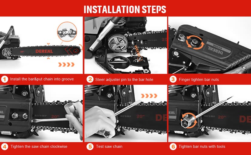 Gas Chainsaws 20 Inch 62CC Gas Powered Chainsaw 3.4HP 2 Stroke Engine Gas Power Chain Saw for Cutting Wood Outdoor Garden Farm Home