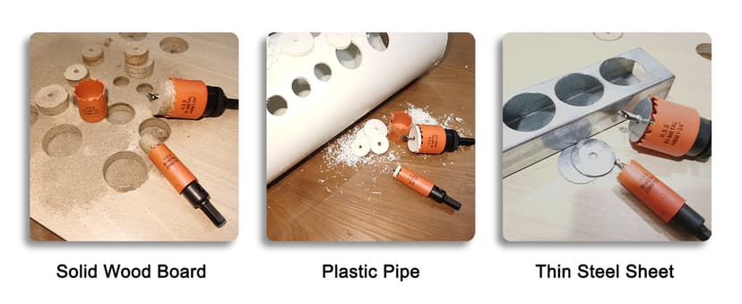 Hole Saw Kit Bi Metal with Case, General Purpose Size from 3/4'' to 2-1/2'', Hole Saw Set for Metal, Wood and Plastic, with Clean and Smooth Cutting Edge, Fast Chip Removal.