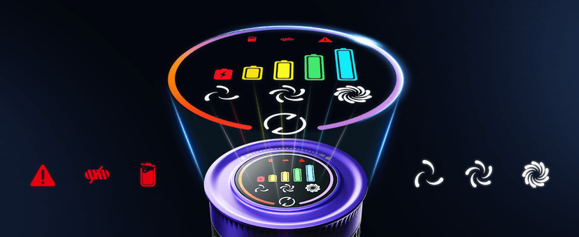 Cordless Vacuum Cleaner, 550W 48Kpa 70 Mins Vacuum Cleaners for Home, Self-Standing Stick Vacuum with Touch Screen, Wall Dock, Anti-Tangle Rechargeable Vacuum for Pet Hair Carpet Hardwood Floor