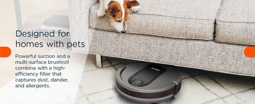 Shark AV911S EZ Robot Vacuum with Self-Empty Base, Bagless, Row-by-Row Cleaning, Perfect for Pet Hair, Compatible with Alexa, Wi-Fi, Gray, 30 Day Capacity