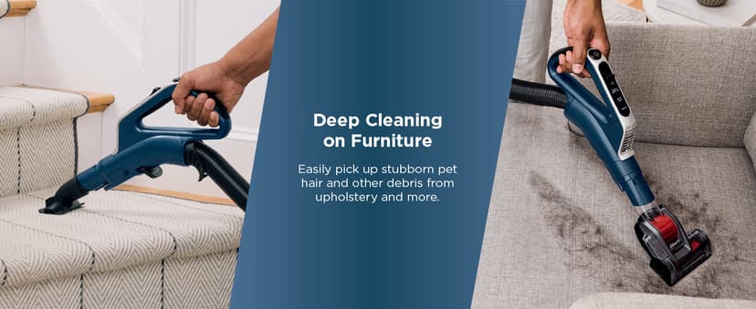 Shark Upright Vacuum, Stratos with DuoClean PowerFins, HairPro, Powered Lift-Away, Self-Cleaning Brushroll, & Odor Neutralizer Technology, Navy, AZ3002