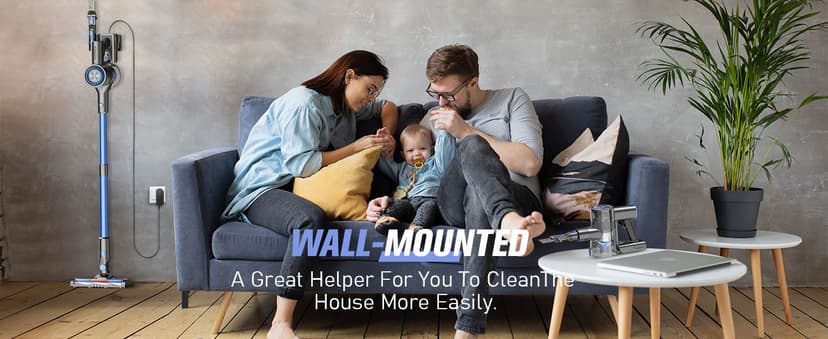 Cordless Vacuum Cleaners for Home with Powerful Suction,Stick Vacuum Cordless Rechargeable,Up to 35 Mins Runtime,Lightweight Hardwood Floor Vacuum for Pet Hair,Carpet(Deep Blue)