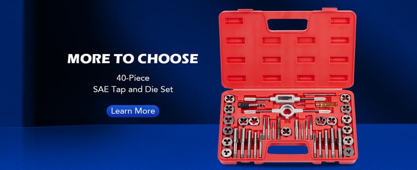 Orion Motor Tech 80pc Tap and Die Set in SAE and Metric Sizes, Metric and Standard Tap Set and Die Tool Set for Internal and External Threading