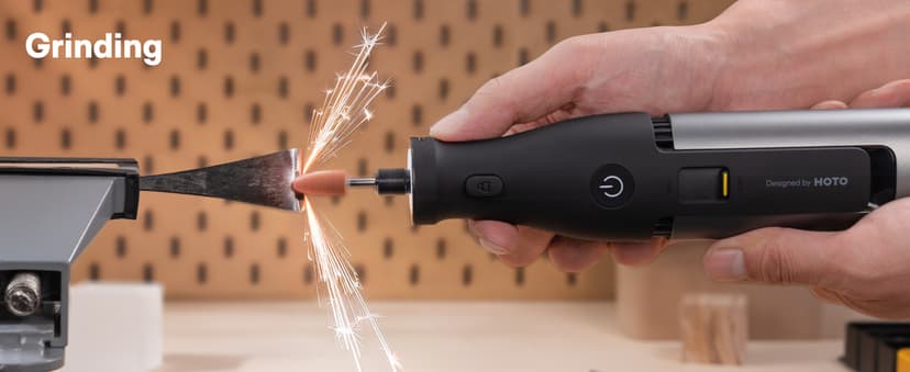 HOTO 12V Cordless Rotary Tool Kit Pro, Brushless Motor, 35000RPM Variable Speed, 3000mAh USB-C Rechargeable, LED Light, 37 Accessories, Ideal for Carving, Sanding, Polishing, Drilling, Cutting, DIY