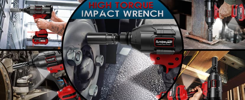Cordless Impact Wrench 1600Ft-lbs - 2100N·m High Torque Impact Gun with 2 * 4.0Ah Battery - 3/4 Inch Brushless Impact Driver with 3/4" to 1/2" Adapter & 5 Sockets & Case for Car Truck Home