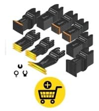 28PCS Oscillating Saw Blades, Professional Universal Titanium Multitool Blades for Wood Metal, Quick Release Multi Tool Blades Kits Compatible with Dewalt Ryobi Milwaukee Rockwell Fein