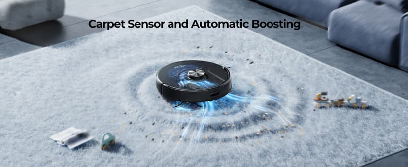 Robot Vacuum and Mop Combo, 5000Pa Robot Vacuum Cleaner with LIDAR Navigation, 3 in 1 Robot Vacuum Mop with Auto Carpet Boost, Self Charging, App/Voice Control, Ideal for Pet Hair,5 Maps