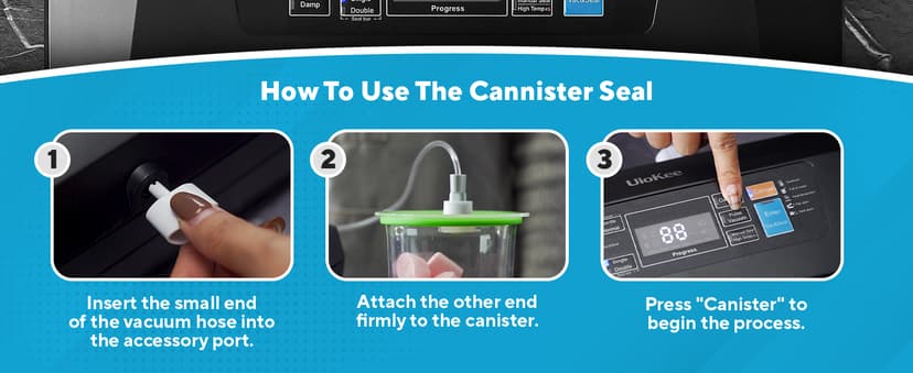 95Kpa Vacuum Sealer Machine for Food, 10-in-1 Presets with Sous Vide Mode, Double Heat Seal, Built-in Cutter & Bag Storage, Dry/Moist/Liquid, Compact Design, Easy-Lock Handle, Commercial Grade