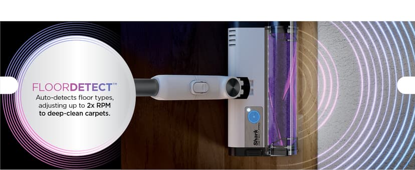 Shark Detect Clean & Empty Auto-Empty System - Lightweight Cordless Vacuum Cleaner with HEPA Filter, Portable Handheld Attachment, Crevice Tool, Ideal Stick Vacuum for Pet Hair, White, IW3511