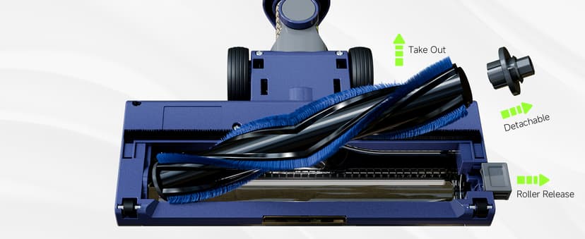 YONNDER Cordless Vacuum Cleaner 40KPA, 6-in-1 Lightweight & Detachable Battery, Powerful Suction for Home, 6-Stage Filtration, Tangle-Free V-Shaped Brush, for Hard Floor/Carpet/Pet Hair