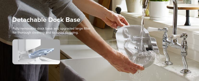 roborock Qrevo Series Robot Vacuum and Mop, 8000Pa Suction, Upgraded from Qrevo S, Anti-Tangle Brush, Smart Obstacle Avoidance, Auto Mop Washing, All-in-One Dock, 200RPM Spinning Mops, White(QV 35A)