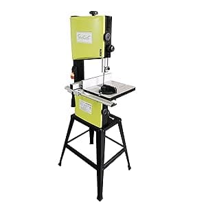10718, 10-Inch Wood Band Saw 3.4 Amp 2-Speed Vertical Wood Bandsaw with Stand