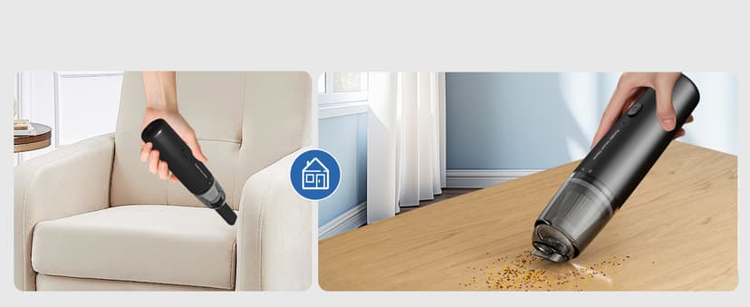 Handheld Vacuum Cordless, Portable Car Vacuum Cleaner with HEPA Filter, 2 Suction Modes, Mini Hand Held Vacuum Rechargeable for Car, Home, Office, Desk, Keyboards, Pet Hair (Black)