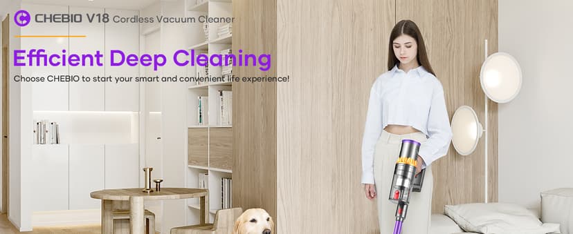 Cordless Vacuum Cleaner, 550W/45Kpa Stick Vacuum with Smart Display, MAX 65Mins Runtime Vacuum Cleaners for Home, Auto Mode & Anti-Tangle Lightweight Vacuum for Pet Hair/Carpet/Floor