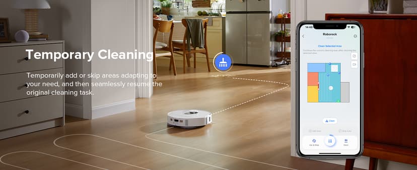 roborock Qrevo Series Robot Vacuum and Mop, 8000Pa Suction, Upgraded from Qrevo S, Anti-Tangle Brush, Smart Obstacle Avoidance, Auto Mop Washing, All-in-One Dock, 200RPM Spinning Mops, White(QV 35A)
