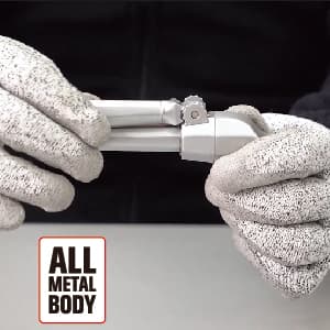 AUCO Durable Right Angle Drill Attachment, Adjustable Drill Adapter, Impact Fit, Max Torque 500 in-lbs (56.5 Nm), All Metal Body & Steel Gear, For Use with Cordless Drill and Impact Driver