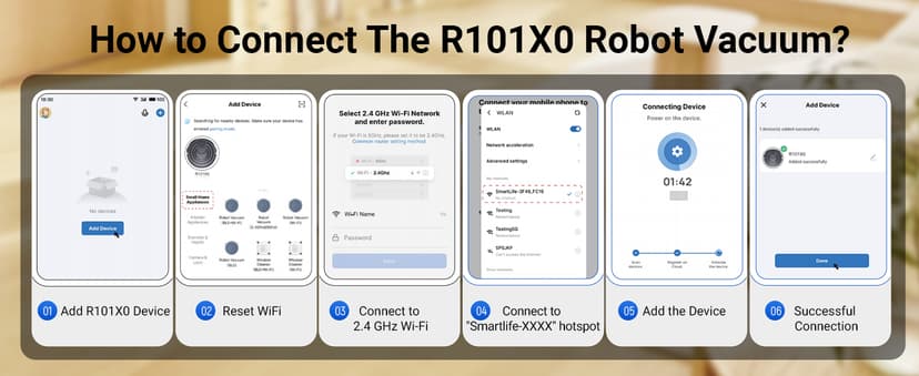 Robot Vacuum and Mop Combo 5000Pa 650mL 2 in 1 Mopping Robot Vacuum Cleaner Schedule WiFi/Alexa/App Smart Self-Charging Robotic Vacuum Ultra-Slim Quiet Tangle-Free Ideal for Hard Floor Pet Hair Carpet