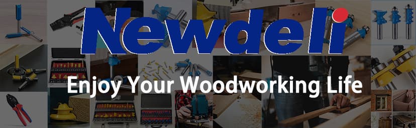 Newdeli Tongue and Groove Router Bit Set 1/4 Inch Shank - 2pcs Router Bits for 3/4" Stock, 1/2" Cutting Depth - T Shape 3 Teeth Wood Milling Cutter Woodworking Tool