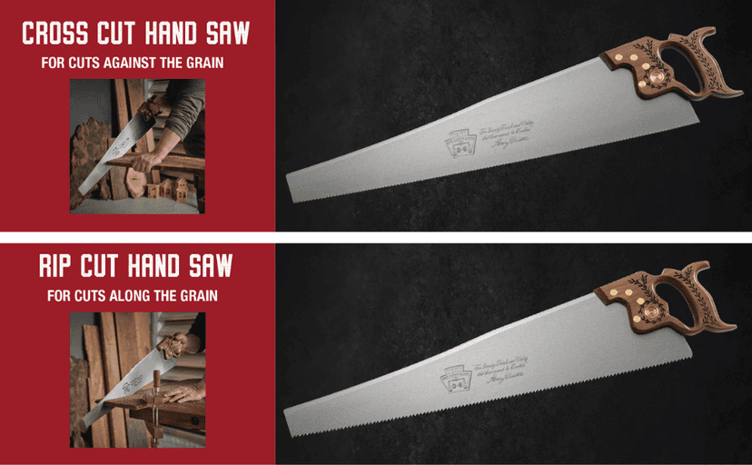 Disston 26” Walnut Handled Professional Cross Cut Saw for Wood