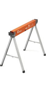 BORA Workhorse Saw Horses 2 Pack Folding Heavy Duty Sawhorse Pair - Heavy Duty Saw Horse for Contractors Portable Workbench - PM-3330T