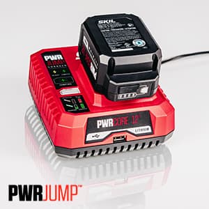 SKIL PWR CORE 12 Brushless 12V 1/4 Inch Hex Right Angle Impact Driver Includes 2.0Ah Lithium Battery and PWR JUMP Charger - RI574502