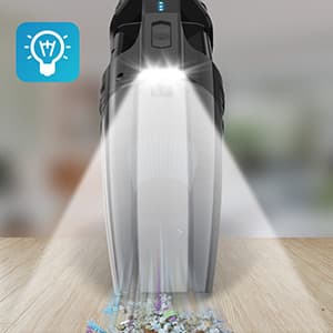 Handheld Vacuum Cordless Car Vacuum Portable with LED Light, High Power Suction, Lightweight Rechargeable Hand Vacuum, Hand Held Vacuum Cleaner for Car Home Office, Pet Hair, Black