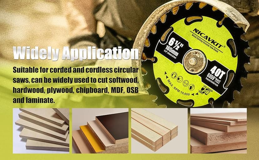 3Pack 3 Inch 24T Wood Cutting Circular Saw Blade for Woods, Plastic, PVC, Acrylic, Aluminum,7/16" Arbor TCT Saw Blade Compatible with All Dremel Saw-MAX, Ultra-Saws, RotoZip Saws,Dewalt Saws