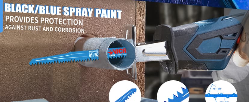 Wood Pruning Reciprocating Saw Blades 9 Inch Sawzall Blades for Trees High Carbon Steel Pruning Blade for Reciprocating Saw (5 Pack/5TPI)