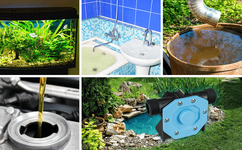 KITLUCK Hand Drill Pump, 750GPH Drill Powered Water Transfer Pump with Water Hose, Oil Tube and Adapter, Manual Water Pump for Drill, Small Self-Priming Electric Drill Pump for Water, Gasoline