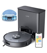 ILIFE V5s Plus Robot Vacuum and Mop Combo, Works with 2.4G WiFi, Alexa/App/Remote Control, Automatic Self-Charging Robotic Vacuum Cleaner, for Pet Hair, Hard Floor, Low Carpet (V5s Pro Upgraded)