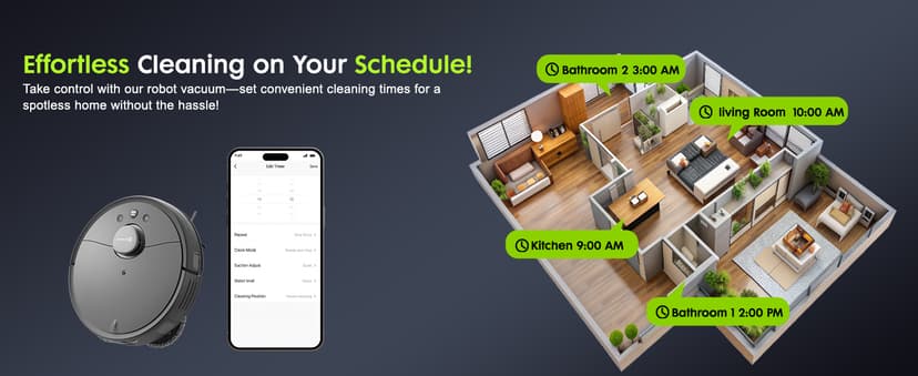 Robot Vacuum and Mop, V5 Self-Emptying 8500Pa Suction, Pet Hair Tangle Cutter™, 75-Day Capacity, Cat Laser, All-in-One Station, Robotic Vacuum Cleaner for Pet Hair, Hard Floors, Tile, Carpet
