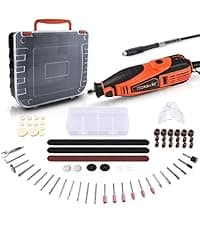 GOXAWEE Rotary Tool Kit with MultiPro Keyless Chuck and Flex Shaft -140pcs Accessories Variable Speed Electric Drill Set for Handmade Crafting Projects and DIY Creations