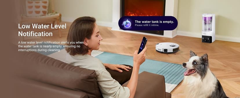 Eureka E20 Plus Robot Vacuum and Mop Combo, Robot Vacuum Cleaner with Bagless Self Emptying Station, 45-Day Capacity 8000Pa Suction and Anti Hair-Tangling Brush App Control LiDAR Navigation