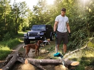 2-in-1 Cordless Pole Saw & 8'' Mini Chainsaw,Forest Ranger Approved Electric Handheld Chain Saw with 2× 21V 4.0Ah Rechargeable Batterie&Charger, Auto Oiling Multi-Angle,Max 16Ft Saw for Tree Trimming