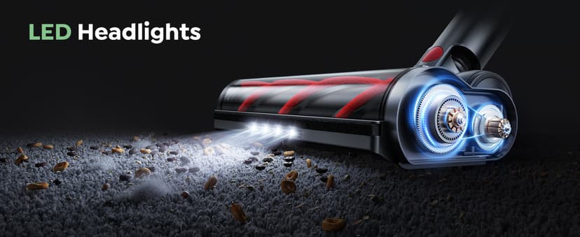 Cordless Vacuum Cleaner, 45Kpa 550W 60Mins Vacuum Cleaners for Home, Stick Vacuum Cordless Rechargeable, Wall Mount Charging, Self-Standing, Household Vacuum for Pet Hair/Carpet/Hardwood Floor(X9)