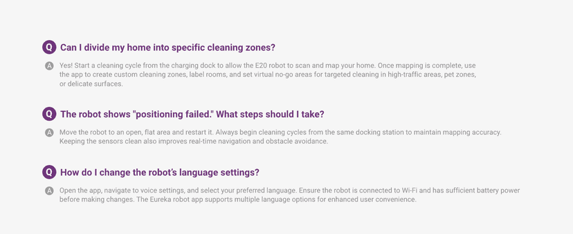 Eureka E20 Plus Robot Vacuum with Bagless Self Emptying Station, Robotic Vacuum and Mop Combo, 45-Day Capacity, Upgraded 8000Pa Suction and Anti Hair-Tangling Brush, LiDAR Navigation, App Control