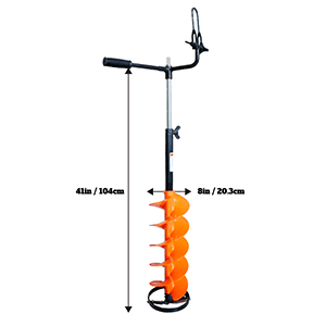 E-Drill Nylon Ice Auger Combo and Universal Adapter with 14” Extension (8-in)