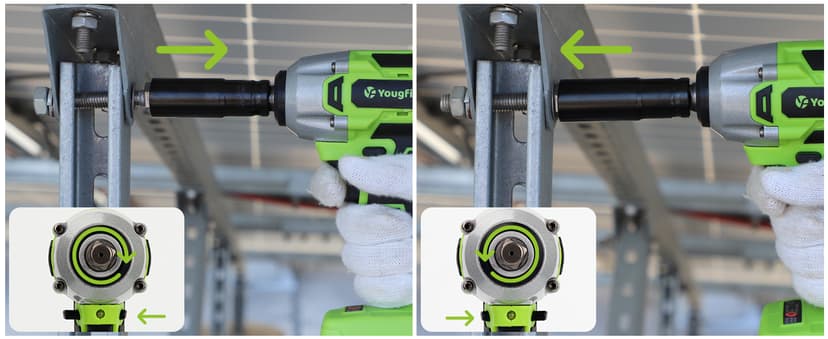 Yougfin Cordless Impact Wrench 1/2 inch for Lug Nuts, 20V Brushless Power Impact Gun Kit 400N.M, 4.0 Ah Battery Powered Impact Driver Heavy Duty, Electric Impact Wrench for Car Home