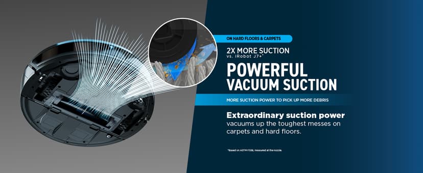 Shark Matrix Plus 2in1 Robot Vacuum & Mop with Sonic Mopping, Matrix Clean, Home Mapping, HEPA Bagless Self Empty Base, CleanEdge, for Pet Hair, Wifi, Black/Silver (RV2610WA)