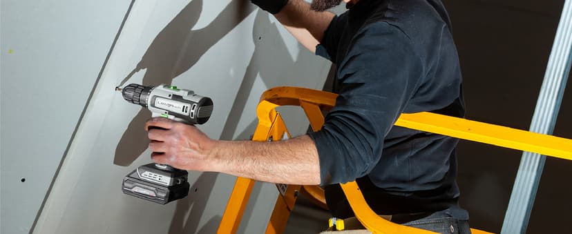 Cordless Drill Set, 20V Power Drill with Battery 2.0Ah and Charger, 3/8-Inch Keyless Chuck Electric drill, 18+1 Position, 2 Variable Speed, 380 In-lb Torque (Gray)