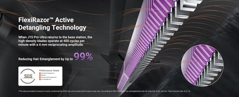 Eureka J15 Pro Ultra Robot Vacuum and Mop with Self Emptying Base, 16,200 Pa Suction, Flex-Arm Design Mop, Auto Mop Hot Water Washing & Hot Air Drying, Anti-Tangle, AI Obstacle Avoidance, Black