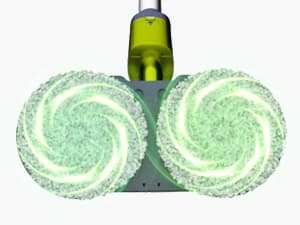 Cordless Electric Mop, Electric Spin Mop with LED Headlight and Water Spray, Up to 60 mins Powerful Floor Cleaner with 300ml Water Tank & Detachable Battery, Super Quiet Cleaning & Waxing